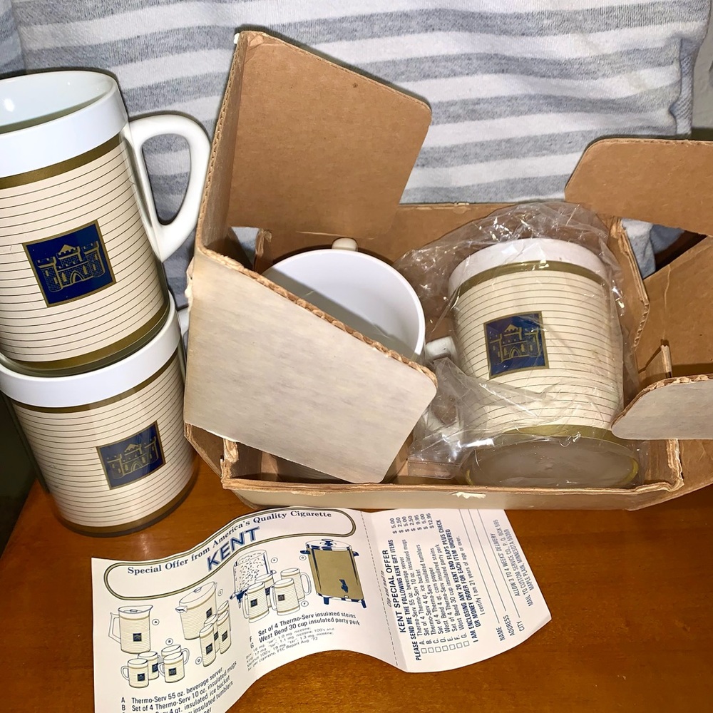 Kent cigarettes insulated mugs 10oz cup set (8)